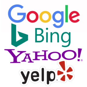 Google Bing Yahoo Yelp