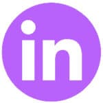 Social Media Icon Pink Purple LinkedIn