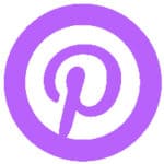 Social Media Icon Pink Purple Pinterest