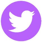 Social Media Icon Pink Purple Twitter