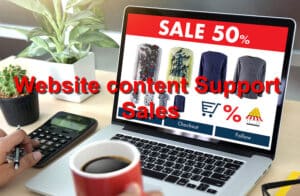website content that support sales